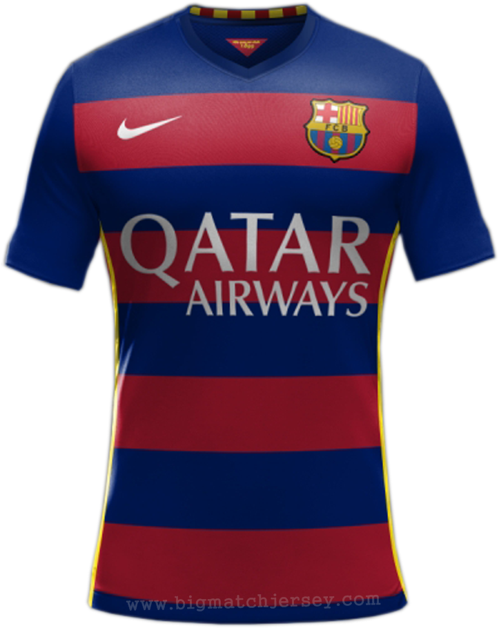 Fc Barcelona Uniforme - Baju Fc Barcelona 2016 (724x926), Png Download