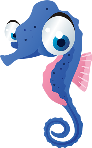 Seahorse Build - Seahorse Cartoon (500x500), Png Download