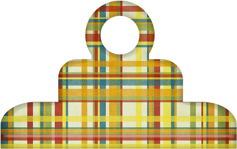 Binder Clip 3 - Tartan (800x800), Png Download