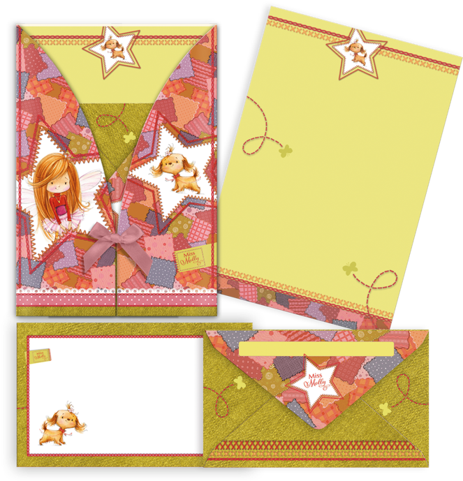 Letter Paper Set - Argus Školní Box Na Sešity Miss Molly A4 (700x700), Png Download