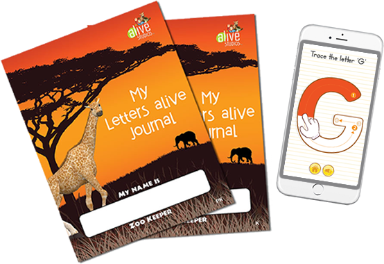 Learn Abc's Workbook With Augmented Reality And Free - Augmented Reality Letters Journals Alive App (554x380), Png Download