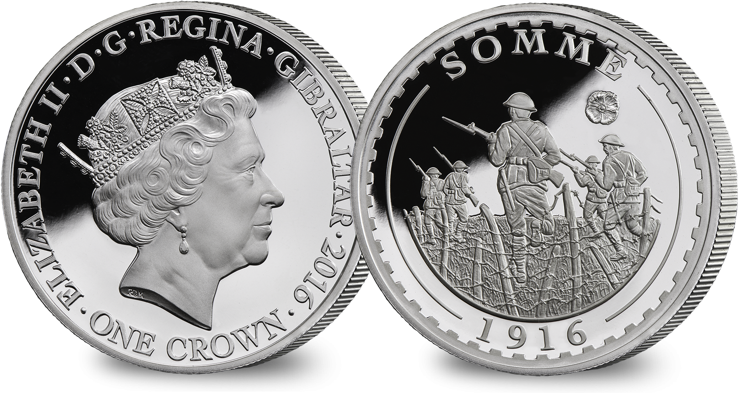 The Somme Centenary 1oz Silver Coin - Battle Of The Somme Coin (2625x1641), Png Download