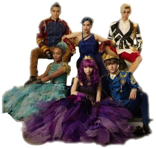 Mal Evie Uma Ben Jay Carlos (523x502), Png Download