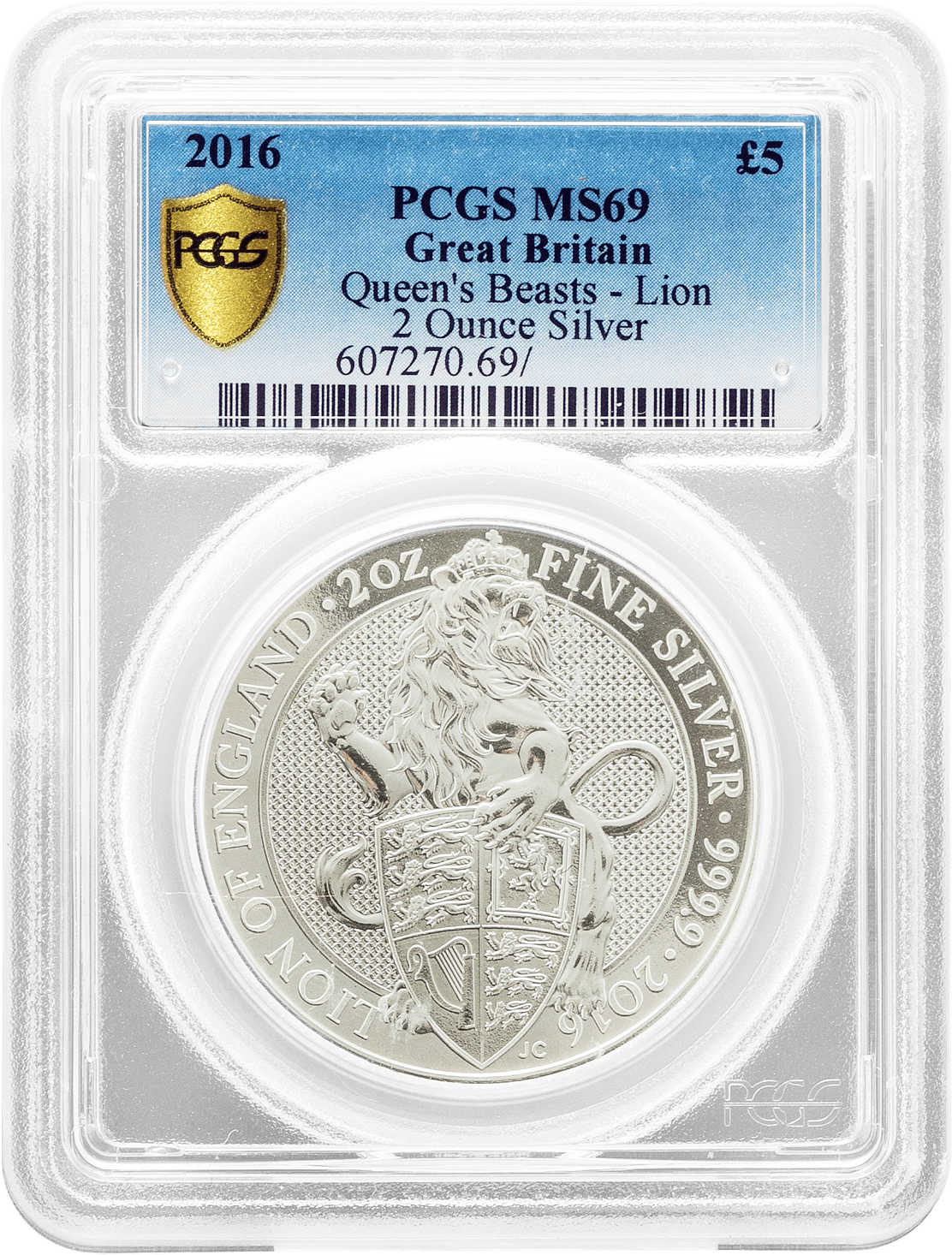 Certified Silver Coins - Stříbrná Investiční Mince The Queen's Beasts The Lion (1379x1980), Png Download