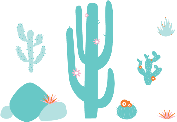 Desert Mural Wall Decal - Mural (660x500), Png Download