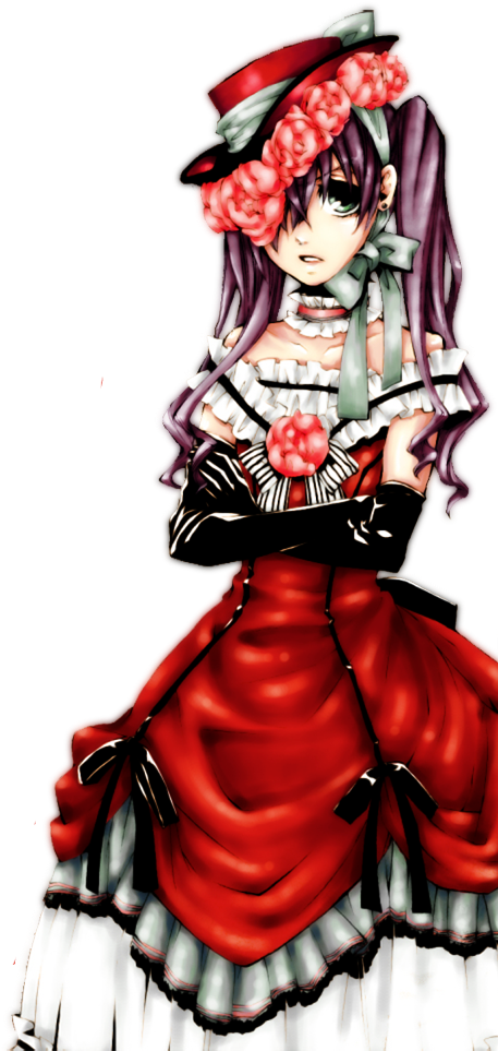 Ciel Phantomhive Girl - Ciel Phantomhive Red Dress (533x980), Png Download