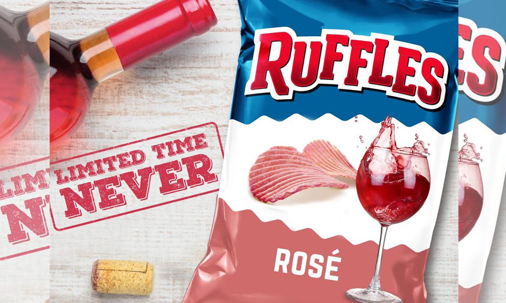 Ruffles' “new Rose-flavored Chips” Made Rounds On The - Ruffles Classic Hot Wings Potato Chips (1000x600), Png Download