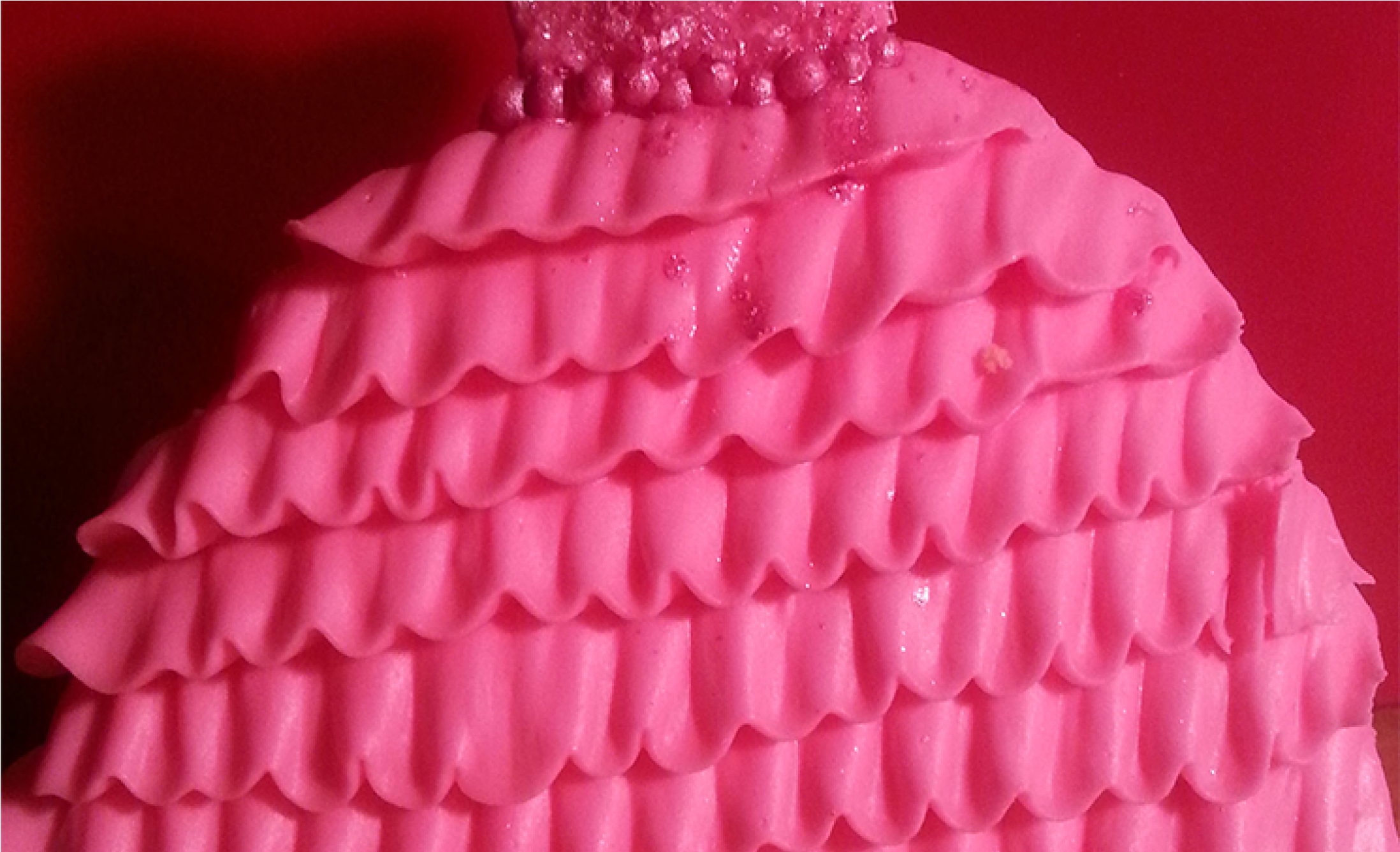 Dress Cookie With Ruffles - Ruffle (3540x1336), Png Download