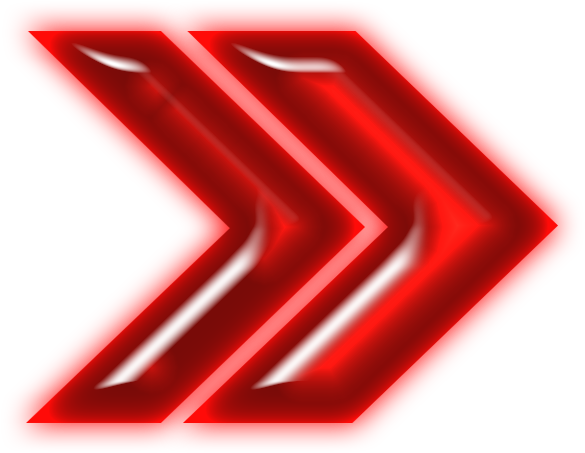 Double Arrow Neon Red Right - Portable Network Graphics (591x591), Png Download