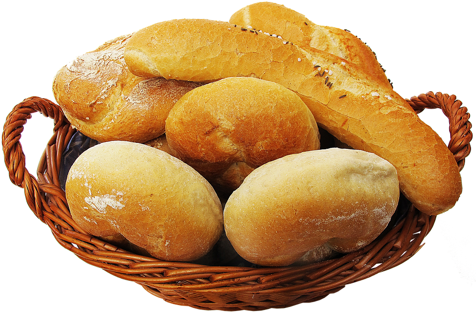 Burger Bread Png Clip Art - Cesta De Pão Png (960x652), Png Download