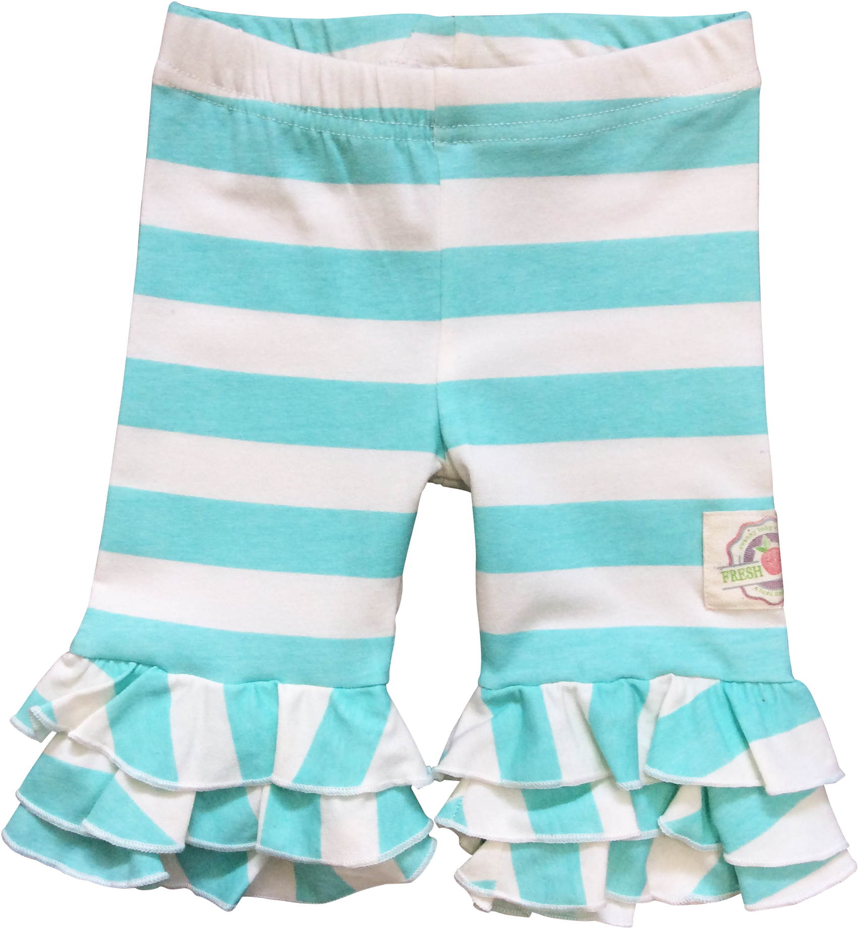 Infant Triple Ruffle Leggings-stripe - Infant (1936x2316), Png Download
