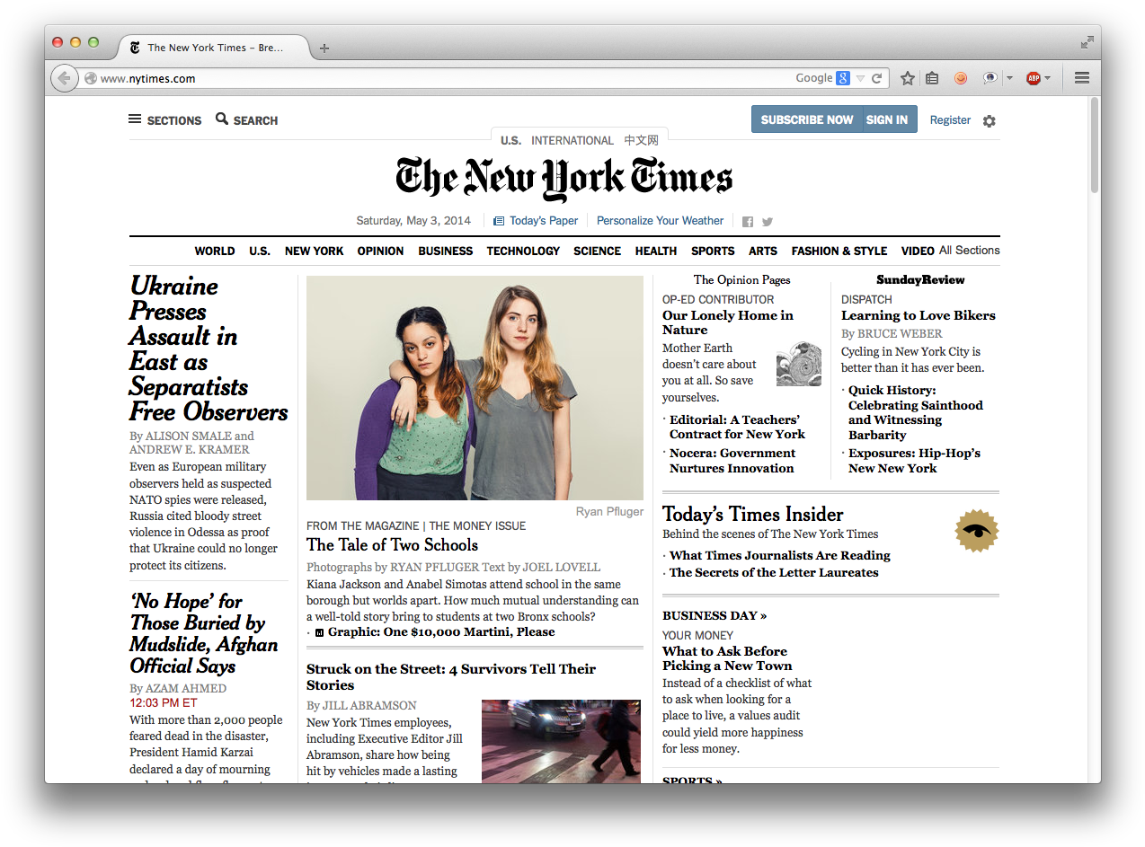 Ny Times Page - New York Times (1289x958), Png Download