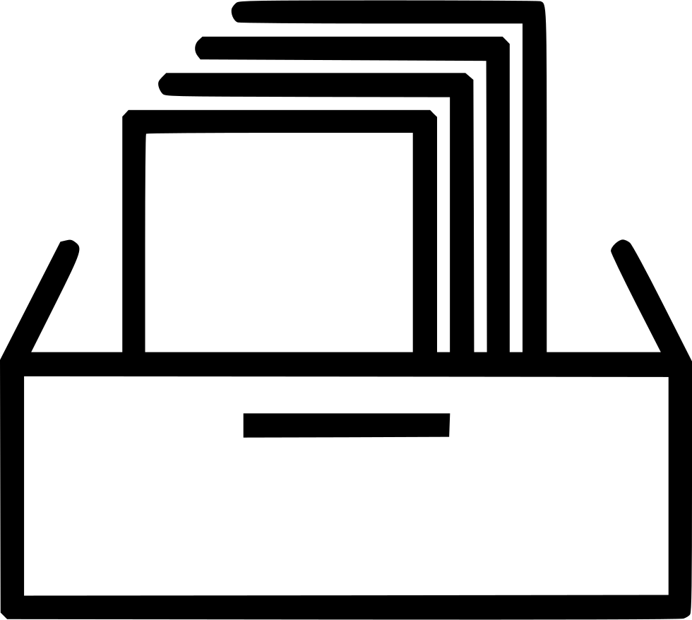 File Cabinet Drawer Paper Documents Comments - Filing Icon (980x878), Png Download