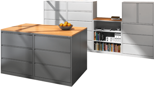 Captiva Captures All Of Your Filing And Storage Needs - Desk (500x400), Png Download