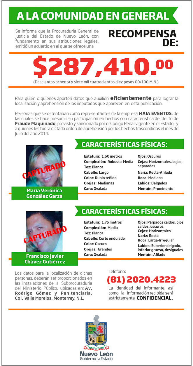 Recompensa - Se Busca - Nuevo León (1000x1333), Png Download