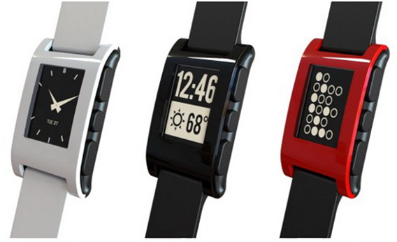 Iwatch - Pebble - Smart Watch - Jet Black (600x461), Png Download