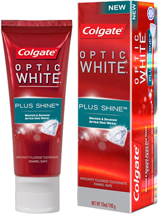 Colgate Simply White Image - Colgate Optic White Plus Shine (840x700), Png Download