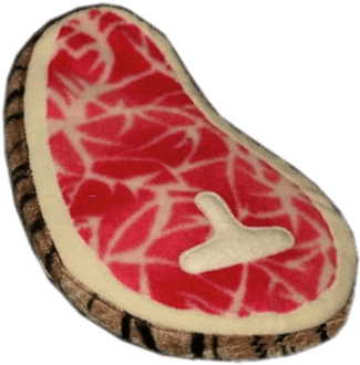 Miscellaneous - T Bone Steak Plush (380x381), Png Download