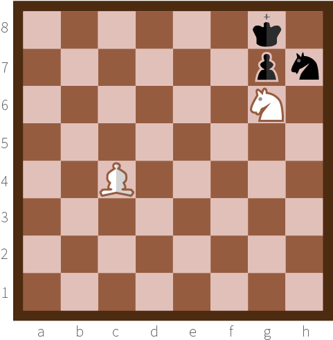 [chess] Mating Patterns - Smothered Mate Queen Sacrifice (500x500), Png Download