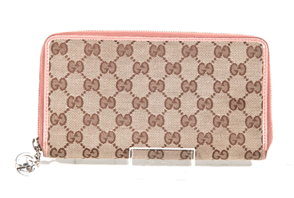 Gucci Gg Monogram Canvas Vintage Wallet - Gucci Beige/ebony Gg Canvas Wave Boston Bag (420x420), Png Download