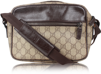 Monogram Messenger Bag - Shoulder Bag (400x500), Png Download