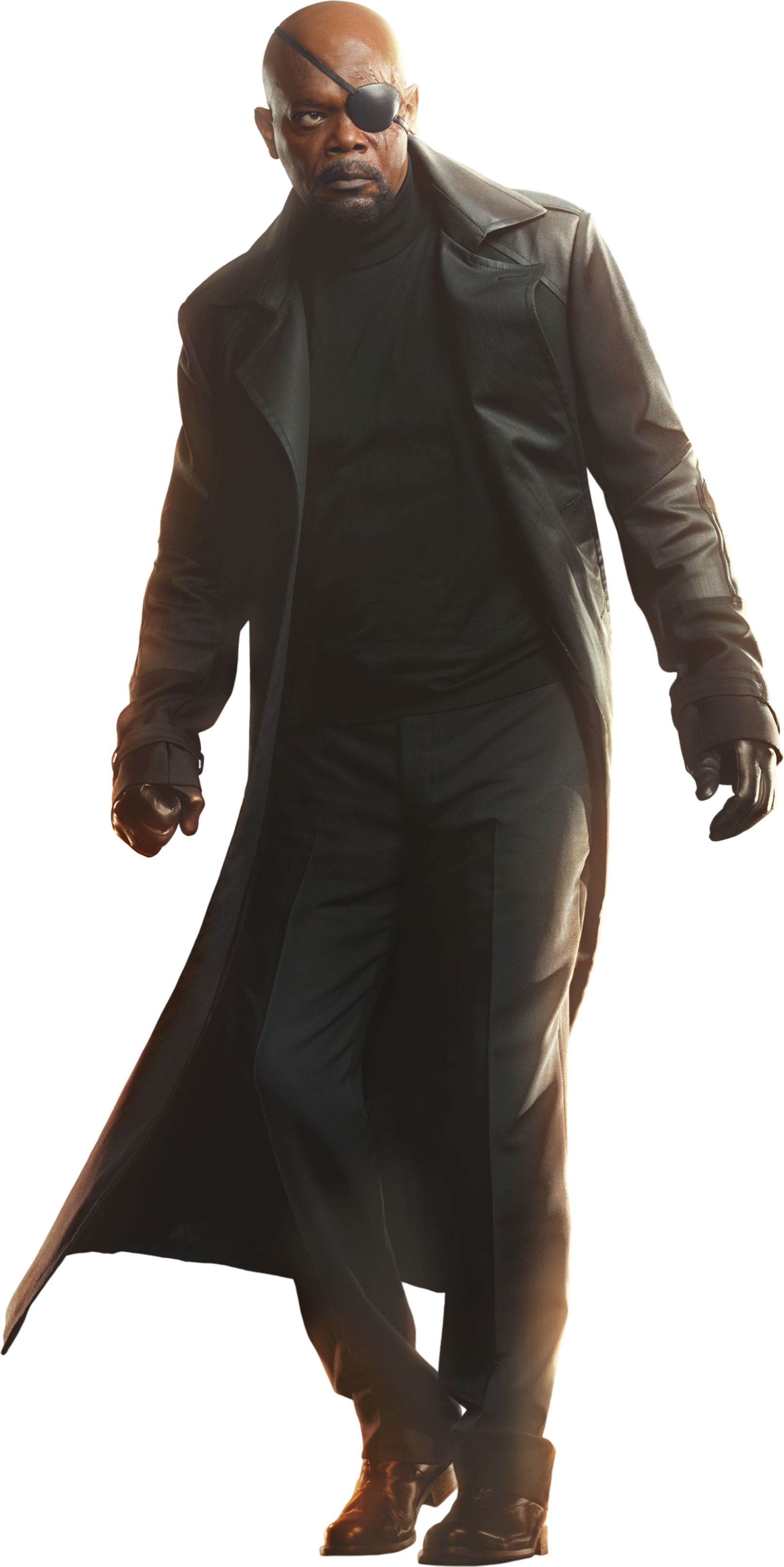 Nick Fury Transparent Image - Nick Fury Avengers Png (1613x3223), Png Download