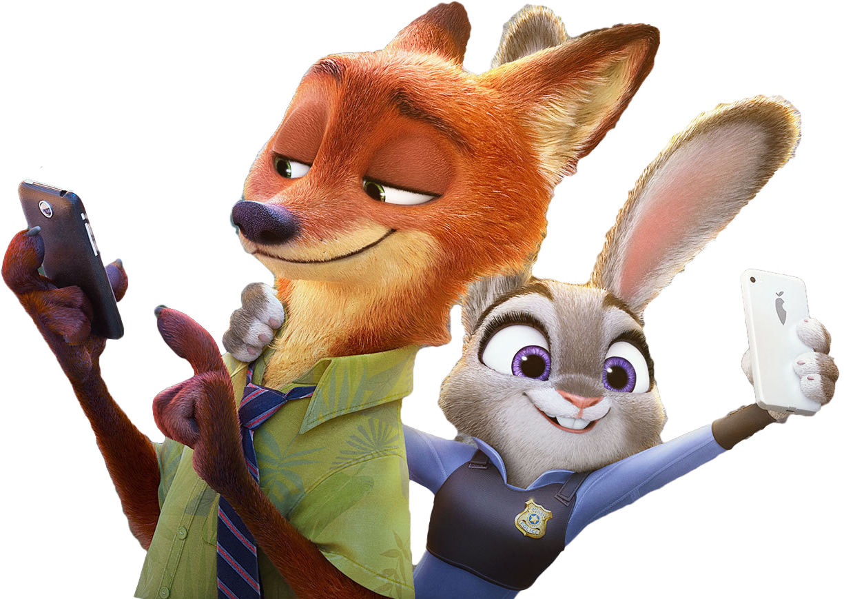 Judy And Nick Png (1225x869), Png Download