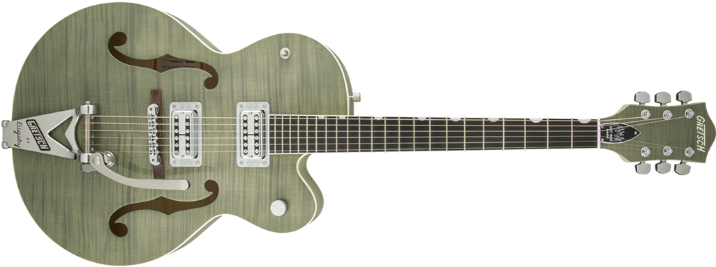 Hollow Body - Gretsch G6120sh Brian Setzer Hot Rod Highland Green (1186x386), Png Download