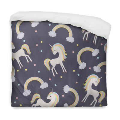 Unicorn Vector Seamless Pattern Duvet Cover • Pixers® - Vinyl Wall Mural (400x400), Png Download