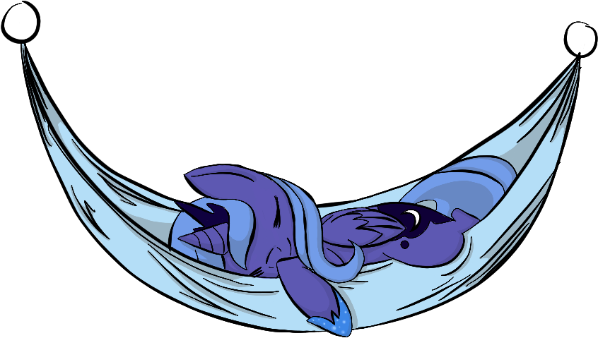 Sleepy Hammock Ponies- Unicorn Vector By Linkling On (960x704), Png Download
