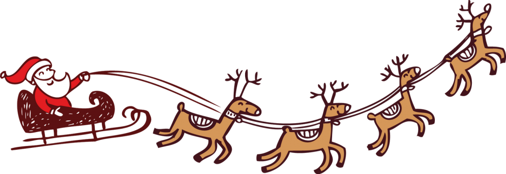 Bebe Baby Loja Store Roupas Site Papai Noel Deve Gostar - Santa In His Sleigh Shower Curtain (1024x353), Png Download