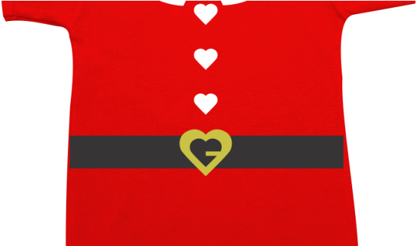 Body Mamãe Noel Também Em Camiseta Infantil - Heart (750x350), Png Download
