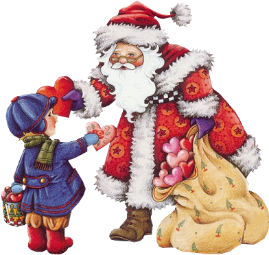 Natal Gifs - - Hediye Dağıtan Noel Baba Resmi (432x400), Png Download