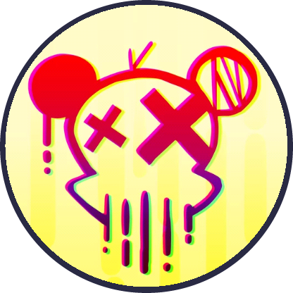 Death Mouse Circled - Death Mouse De Agar Io (416x416), Png Download