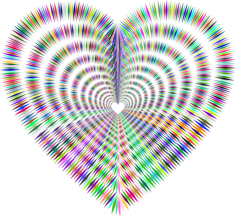 Geometry Computer Icons Heart Triangle Optical Illusion - Heart (815x750), Png Download