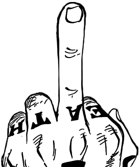 Law Flipping You Off - Trafalgar Law Fuck You (367x367), Png Download