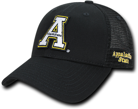 Ncaa Appalachian State Mountaineers Cotton Trucker - W Republic Apparel Relaxed Mesh Cap, Style 1017, Black (500x500), Png Download