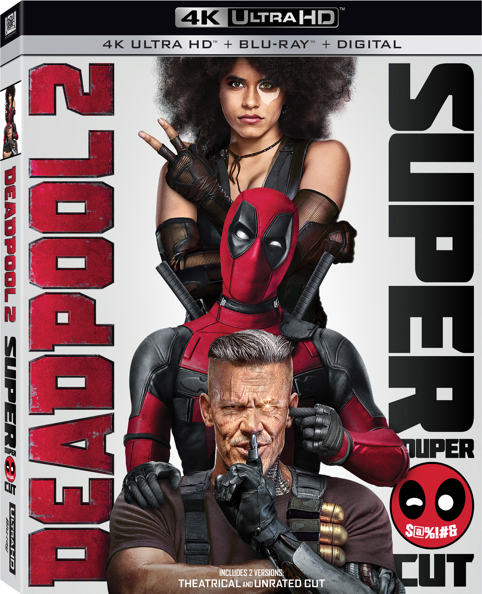 Deadpool 2 4k Ultra Hd Combo Pack Cover - Deadpool 2 4k Blu Ray (1815x2181), Png Download