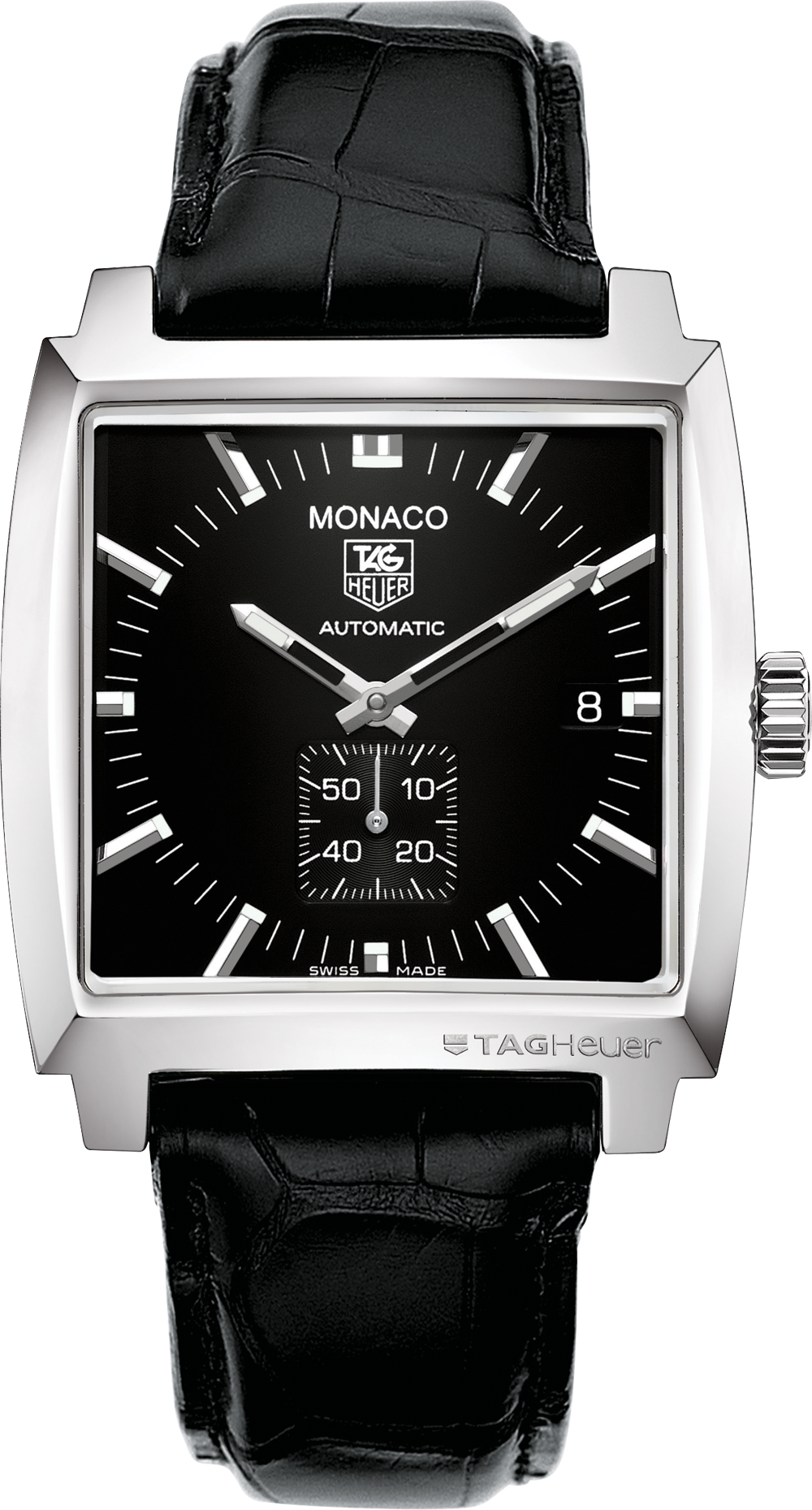 Tag Heuer Monaco Calibre 6 Automatic Watch 37mm - Tag Heuer Monaco Automatic Watch (1000x1859), Png Download