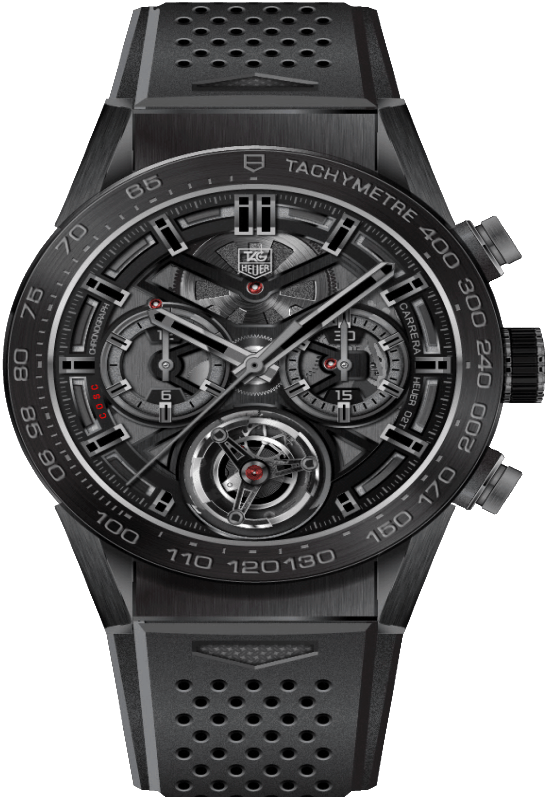 Introducing The Tag Heuer Calibre Heuer 02 Tourbillion - Ap 26400au 00 A002ca 01 (589x828), Png Download