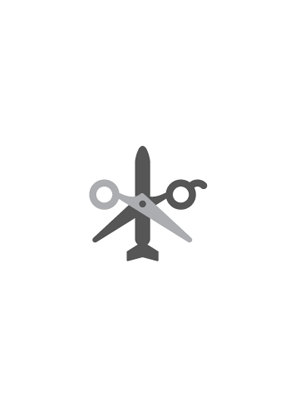 Scissor Plane Logo By Aaron Eiland - Scissor (341x500), Png Download