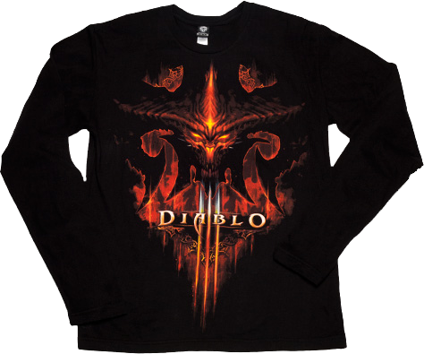 Diablo - Jinx Diablo Iii Burning Long Sleeve Tee (474x395), Png Download