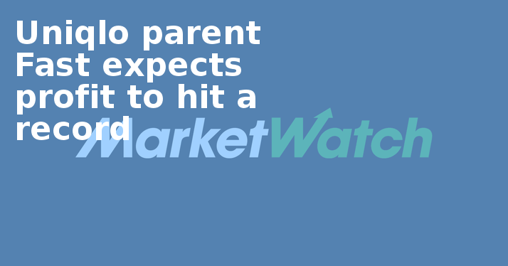 Uniqlo Parent Fast Expects Profit To Hit A Record - Graphics (714x374), Png Download