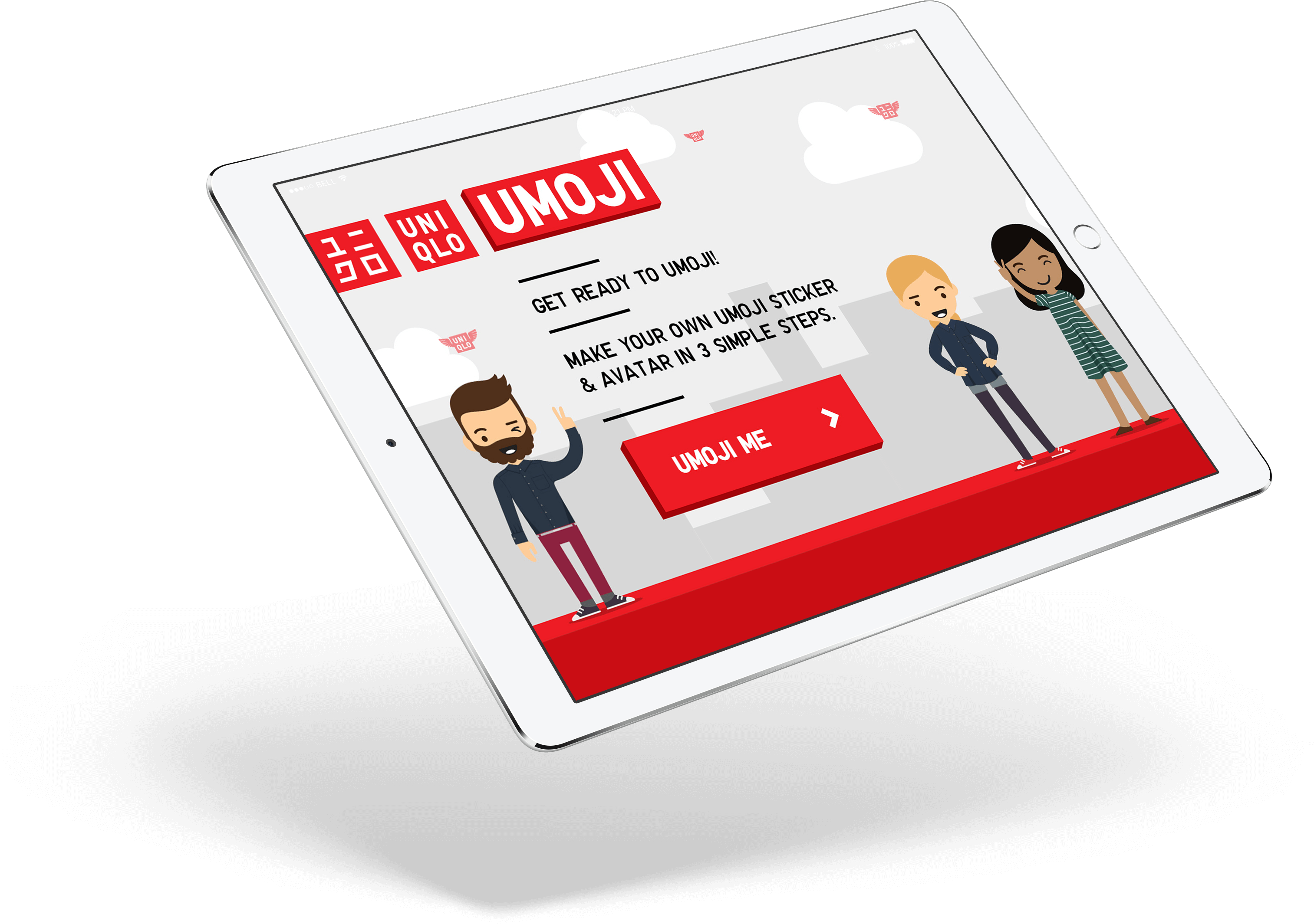 Ipad Frontscreen - Uniqlo (3640x2563), Png Download