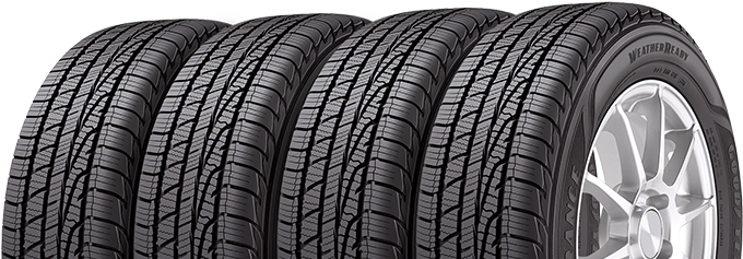 Www5 - Samsclub - Com - 4 Goodyear Assurance Weather Ready (695x246), Png Download