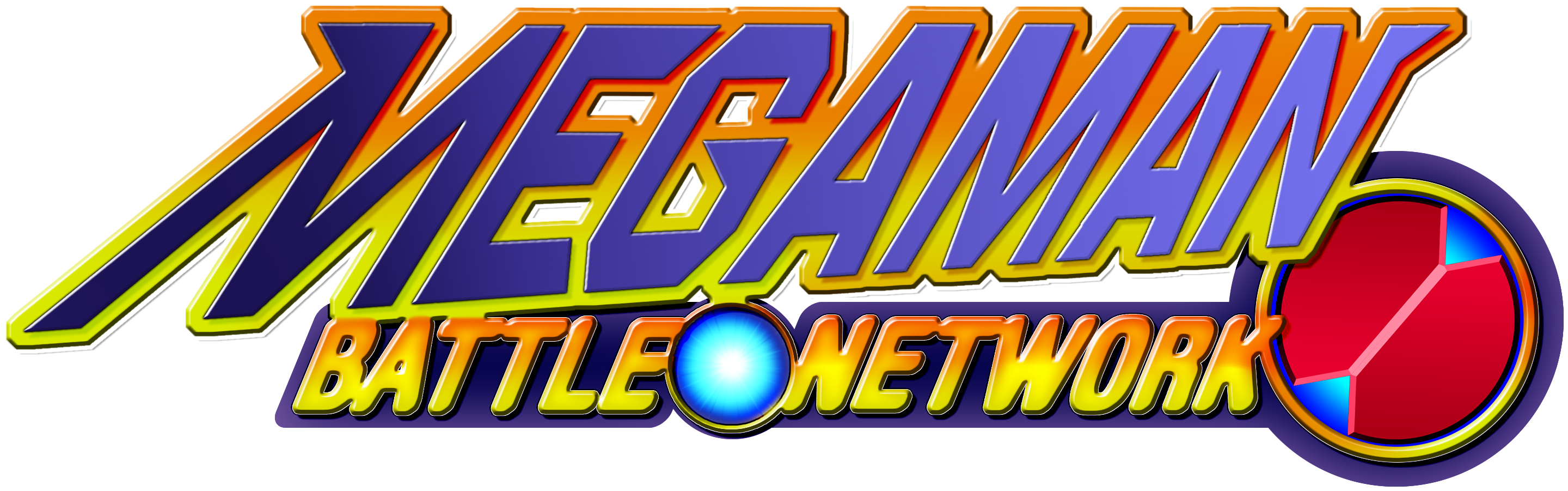 Mega Man Battle Network Logo - Mega Man Battle Network (3552x1310), Png Download