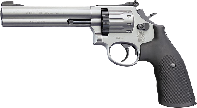 Smith & Wesson Nickel Revolver - Kimber K6 3 Inch (672x370), Png Download