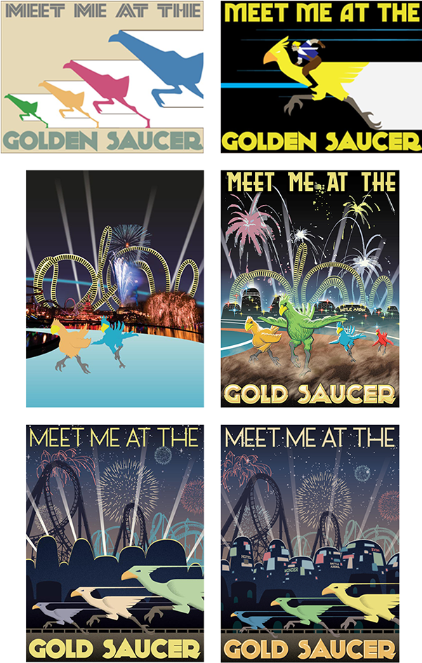 This Is A Poster For The Famous Gold Saucer Chocobo - Meet Me At The Gold Saucer (600x972), Png Download