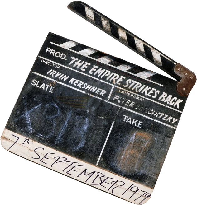 Favorite Front Board - Movie Clapboard George Lucas (639x667), Png Download
