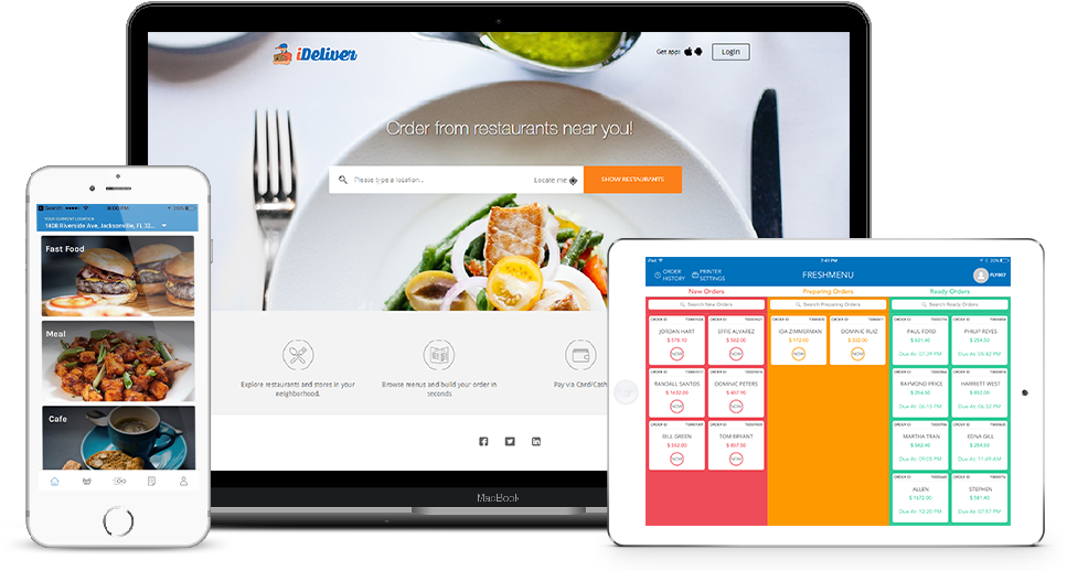 Our Postmates Clone Ideliver Is A Fully Integrated - Delivery On Demand Website Template (1000x538), Png Download